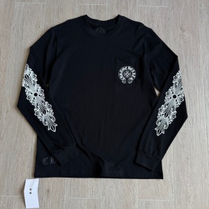 chrome hearts scroll long-sleeve pocket t-shirt